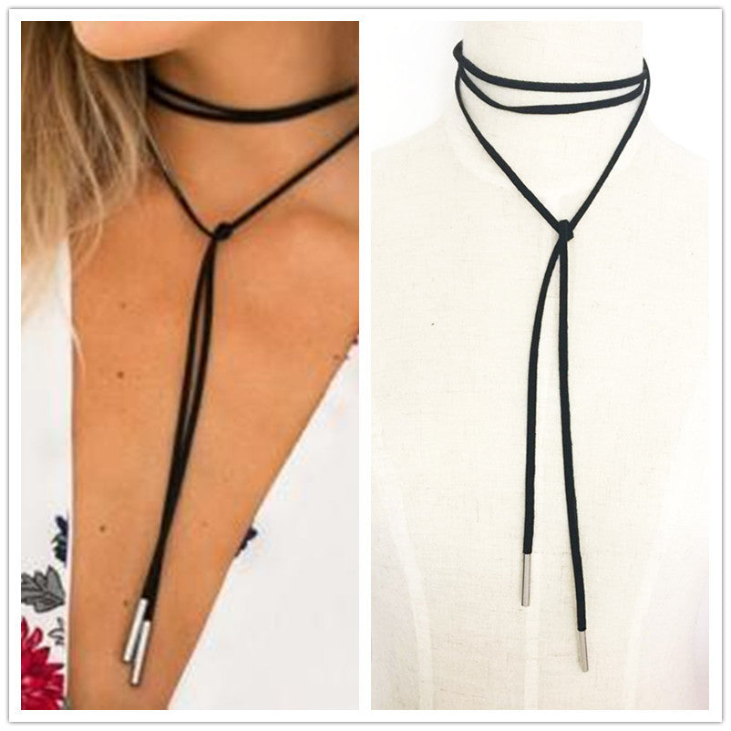 fashion jewelry black terciopelo leather bow choker DIY necklace gift for women girl N1810-Dollar Bargains Online Shopping Australia