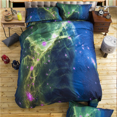 3d Galaxy bedding sets Twin/Queen Size Universe Outer Space Themed Bedspread 2pcs/3pcs/4pcs Bed Linen Bed Sheets Duvet Cover Set-Dollar Bargains Online Shopping Australia