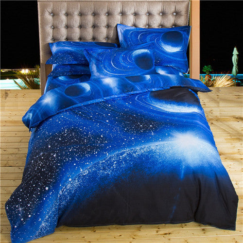 3d Galaxy bedding sets Twin/Queen Size Universe Outer Space Themed Bedspread 2pcs/3pcs/4pcs Bed Linen Bed Sheets Duvet Cover Set-Dollar Bargains Online Shopping Australia