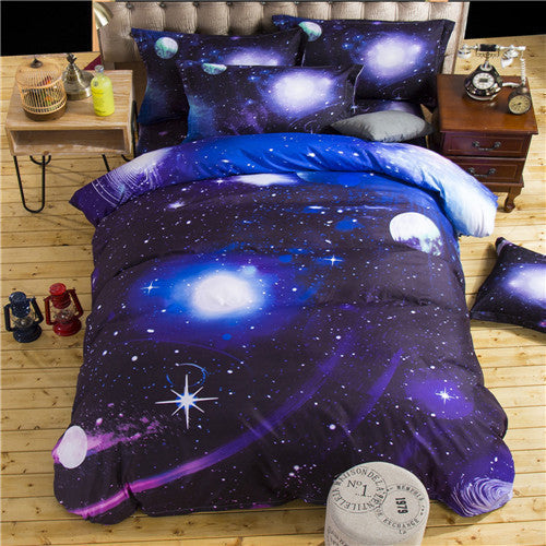 3d Galaxy bedding sets Twin/Queen Size Universe Outer Space Themed Bedspread 2pcs/3pcs/4pcs Bed Linen Bed Sheets Duvet Cover Set-Dollar Bargains Online Shopping Australia