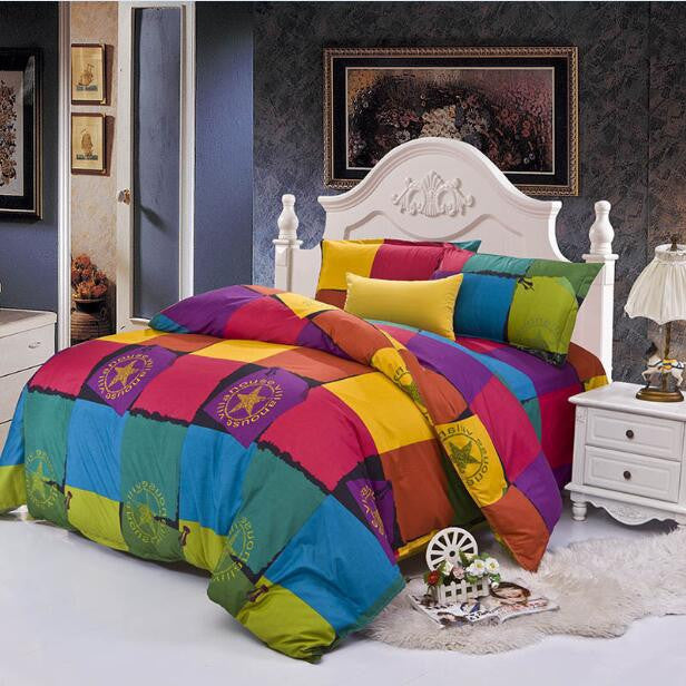 3/4Pcs Bedding-set Family Cotton Bedding Set Bed Sheets Duvet Cover King Size Linens Quilt Pillow Bedspread No Cotton Comforter-Dollar Bargains Online Shopping Australia