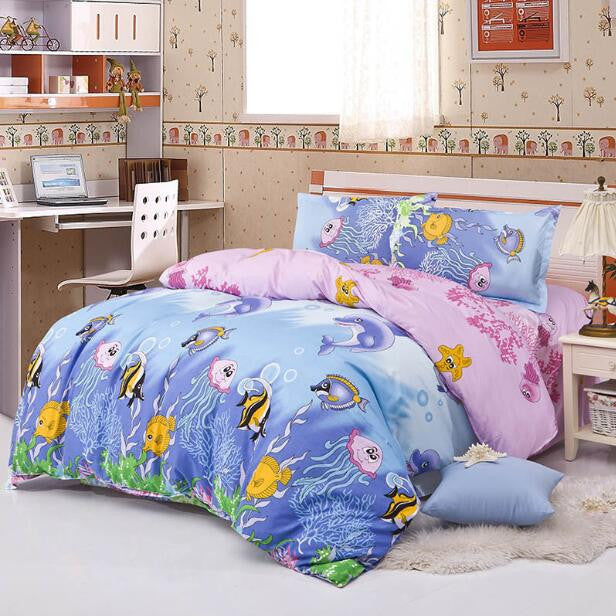 3/4Pcs Bedding-set Family Cotton Bedding Set Bed Sheets Duvet Cover King Size Linens Quilt Pillow Bedspread No Cotton Comforter-Dollar Bargains Online Shopping Australia