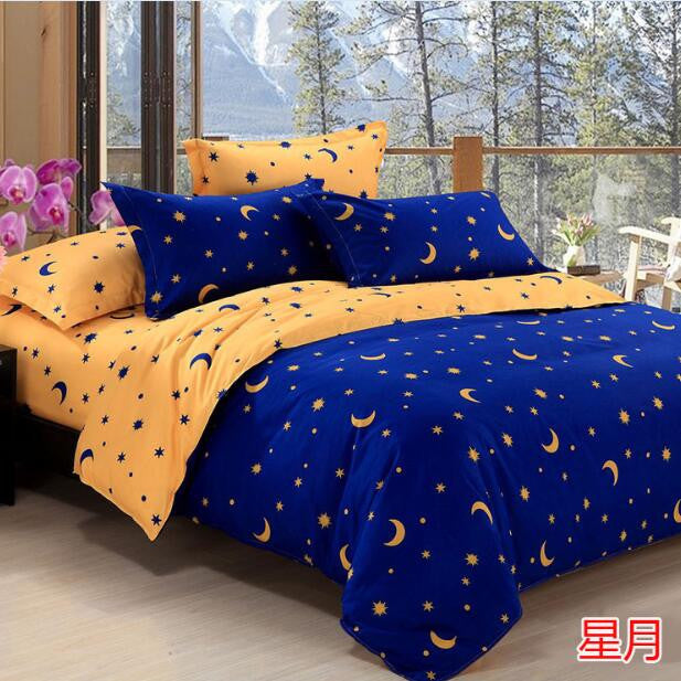 3/4Pcs Bedding-set Family Cotton Bedding Set Bed Sheets Duvet Cover King Size Linens Quilt Pillow Bedspread No Cotton Comforter-Dollar Bargains Online Shopping Australia