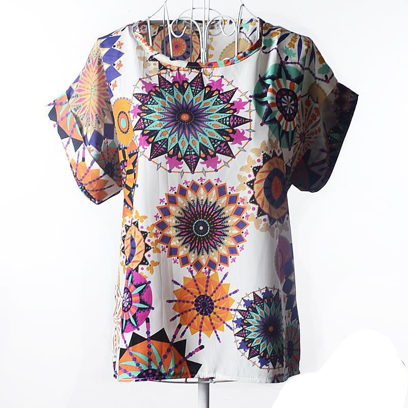 European and American plus size women clothing heart printing t shirt women short-sleeved women tops summer roupas femininas-Dollar Bargains Online Shopping Australia