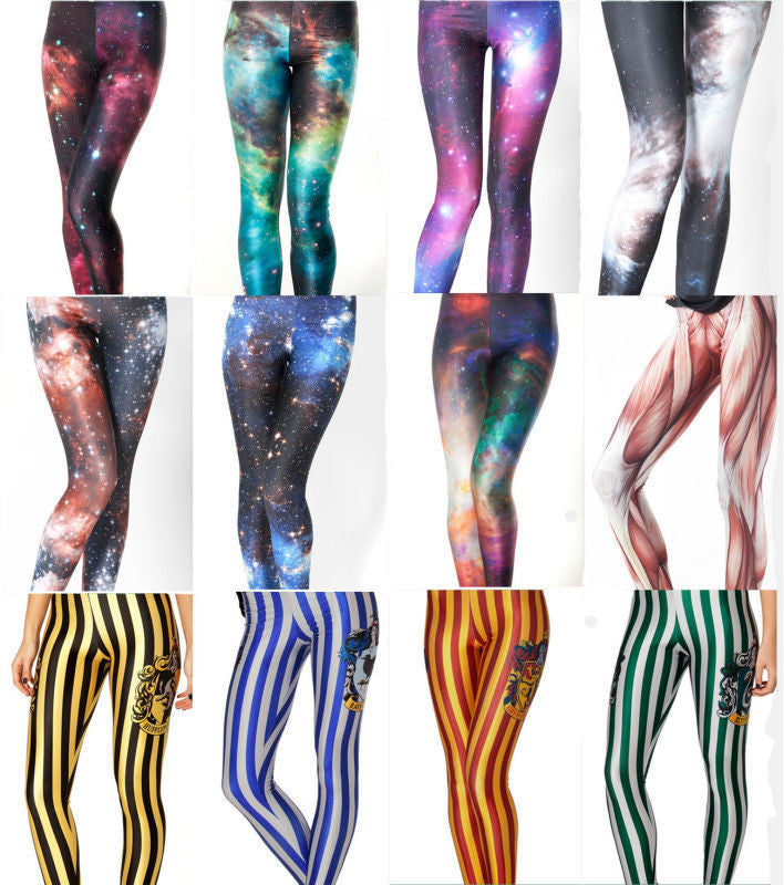 Women leggins 3D Digital Printer Black milk Nebulae Harry Potter Galaxy Print Leggings Pants for Women Fashion Pants