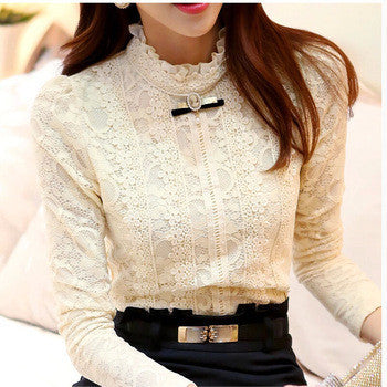 women tops Women Clothing fashion Blouses & Shirts Fleece Women Crochet Blouse Lace Shirt 999-Dollar Bargains Online Shopping Australia