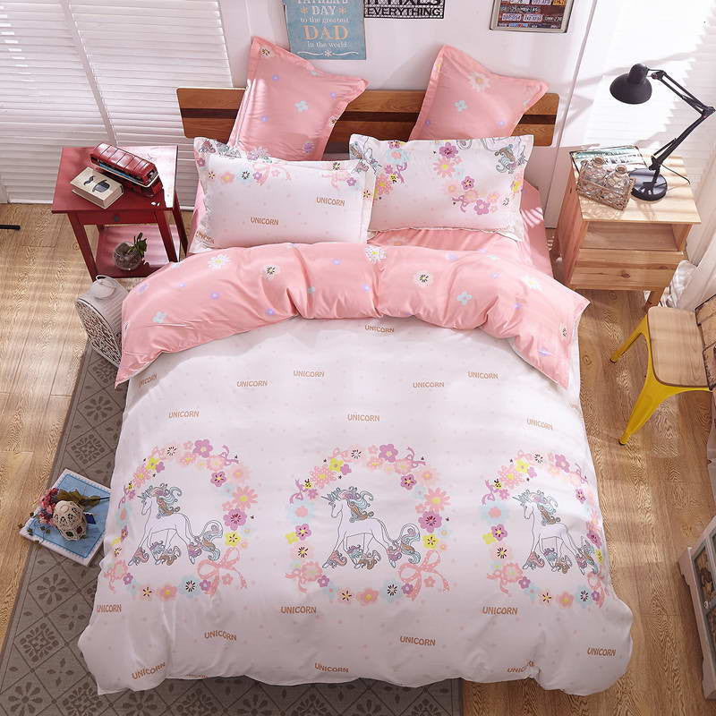 Summer style bedding cotton set twin Full Queen size duvet cover set reactive printed bed linen flat sheet bed sheet no quilt-Dollar Bargains Online Shopping Australia