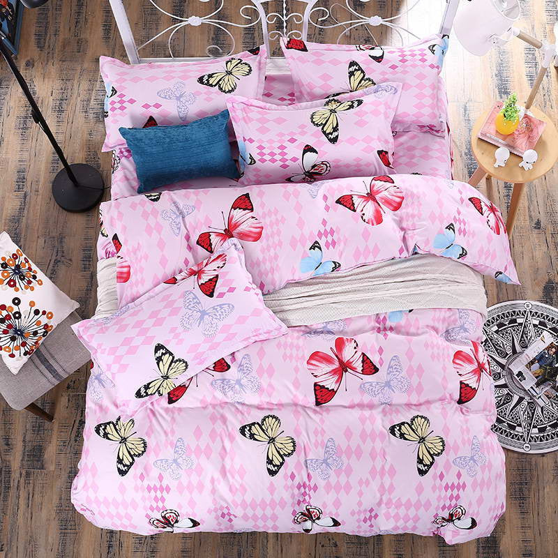 Summer style bedding cotton set twin Full Queen size duvet cover set reactive printed bed linen flat sheet bed sheet no quilt-Dollar Bargains Online Shopping Australia