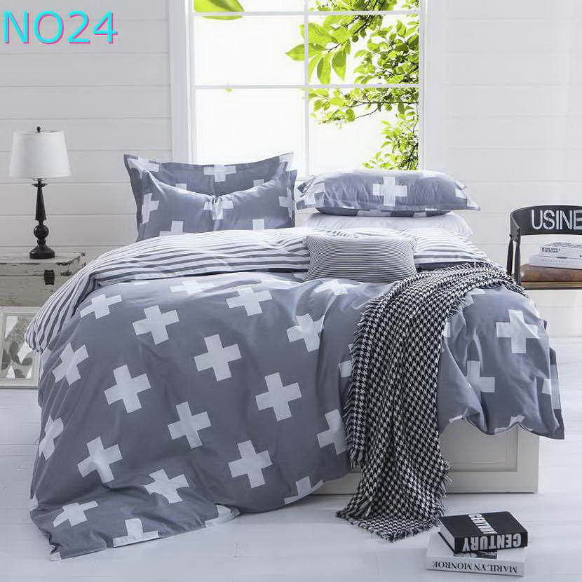 Summer style bedding cotton set twin Full Queen size duvet cover set reactive printed bed linen flat sheet bed sheet no quilt-Dollar Bargains Online Shopping Australia