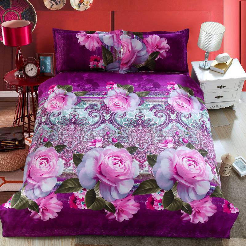 Home textile Reactive Print 3D bedding sets luxury Full/Queen/King Size Bed Quilt/Doona/Duvet Cover Pillowcases Set-Dollar Bargains Online Shopping Australia