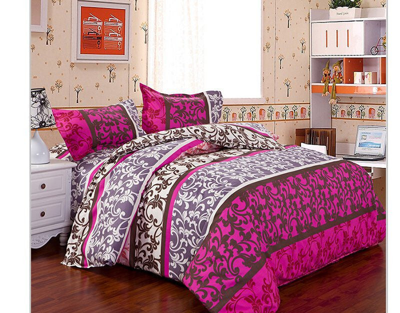 Home textile Reactive Print 3D bedding sets luxury Full/Queen/King Size Bed Quilt/Doona/Duvet Cover Pillowcases Set-Dollar Bargains Online Shopping Australia