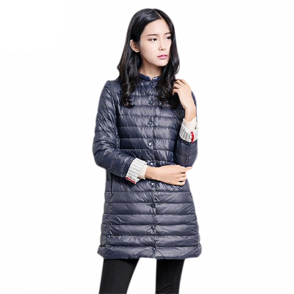 Gamiss Casual Ultralight Down Coat Women Winter Jacket Women's Down Jackets Long Thin Down Coat-Dollar Bargains Online Shopping Australia