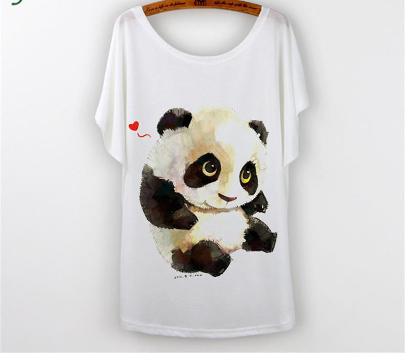 Totoro tshirt Casual T-shirt Women Tops Graphic Tee Shirt Animal Panda Print Short Sleeve O-neck tees