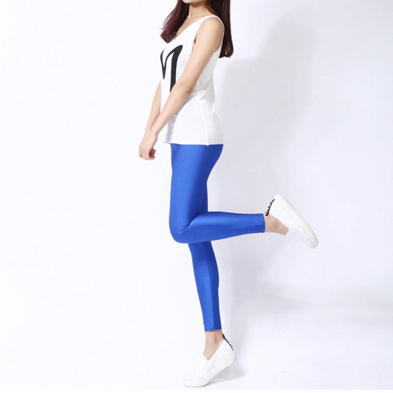 Online discount shop Australia - 5 Color Women Leggings Faux Leather Nylon High Quality Slim Leggings Plus Size High Elasticity Sexy Pants Leggins Free Size