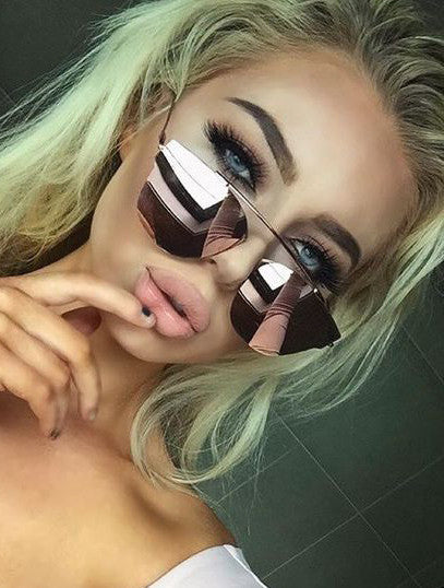 French Brand Metal Designer Sunglasses Woman Fashion Trends Eyewear Sun Glasses Female Mirror-Dollar Bargains Online Shopping Australia