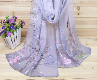 Fashion Soft Thin Chiffon Silk Scarf Women Animal Bird printed Scarves-Dollar Bargains Online Shopping Australia