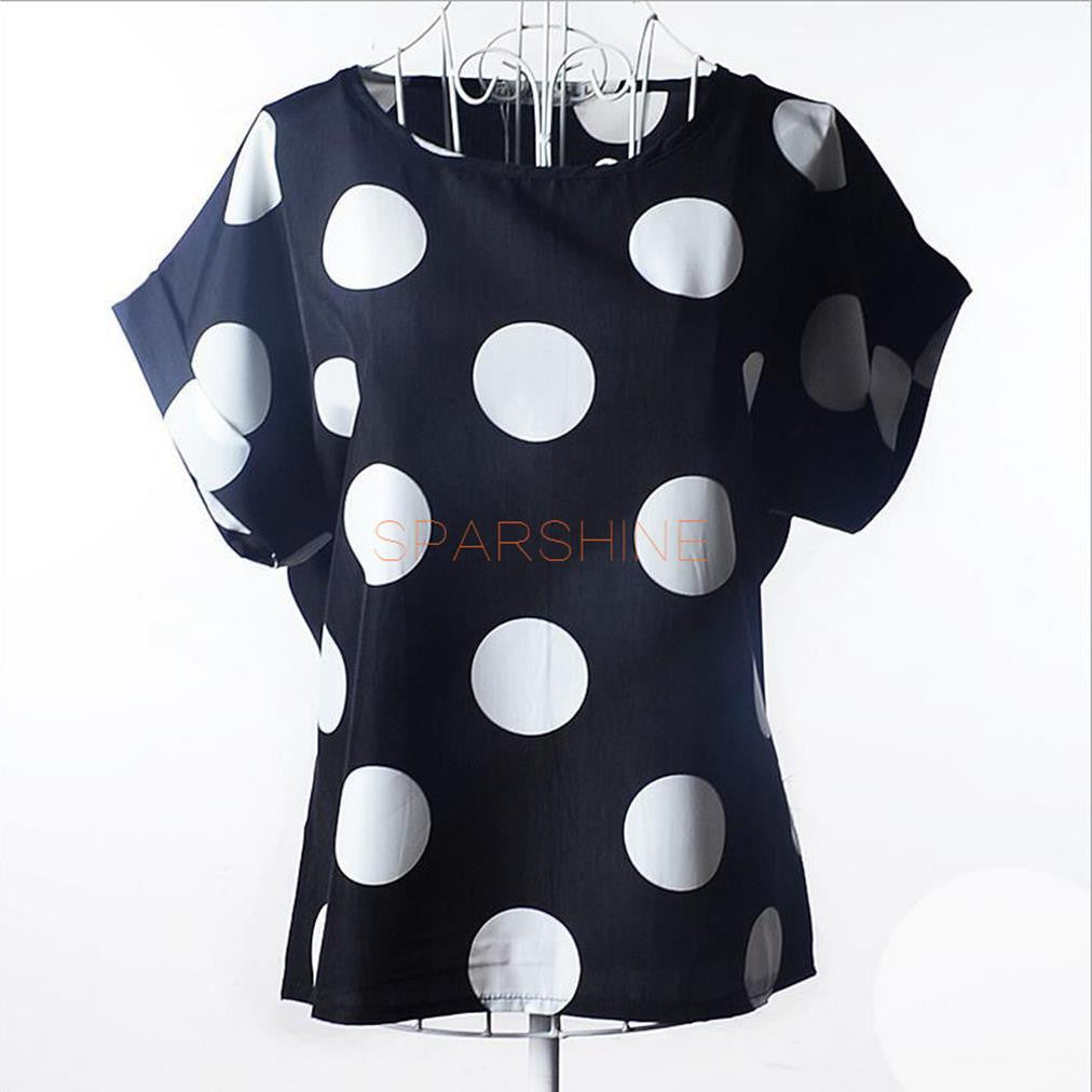 Women Blouses Chiffon Shirt Women Plus Size Short Sleeve Women Tops-Dollar Bargains Online Shopping Australia