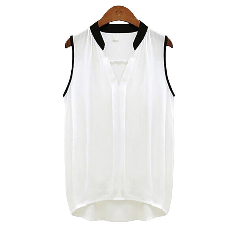 Online discount shop Australia - 5XL XXXXL Plus Size Women's Blouses Shirts Sleeveless Chiffon V Neck Loose Ladies  Casual Tops Female Clothing