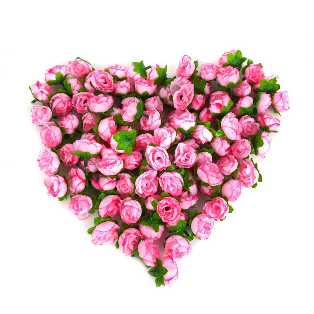 Online discount shop Australia - 100pcs/a set Rose Artificial Silk Flower Heads Wedding decoration Craft optional color