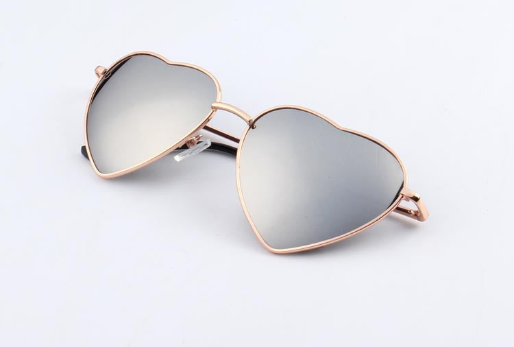 Heart Shaped Sunglasses WOMEN metal Reflective LENES Fashion sun GLASSES MEN Mirror-Dollar Bargains Online Shopping Australia