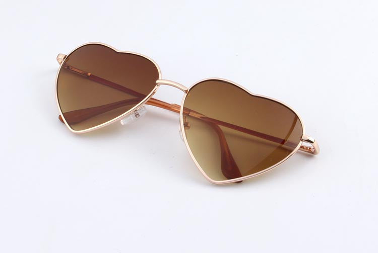 Heart Shaped Sunglasses WOMEN metal Reflective LENES Fashion sun GLASSES MEN Mirror-Dollar Bargains Online Shopping Australia