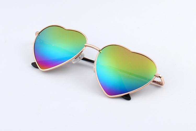 Heart Shaped Sunglasses WOMEN metal Reflective LENES Fashion sun GLASSES MEN Mirror-Dollar Bargains Online Shopping Australia