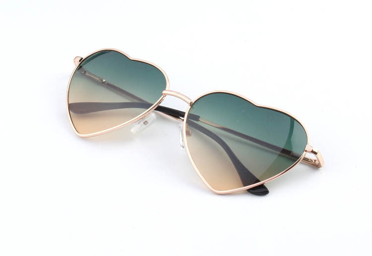 Heart Shaped Sunglasses WOMEN metal Reflective LENES Fashion sun GLASSES MEN Mirror-Dollar Bargains Online Shopping Australia