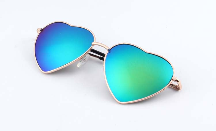 Heart Shaped Sunglasses WOMEN metal Reflective LENES Fashion sun GLASSES MEN Mirror-Dollar Bargains Online Shopping Australia