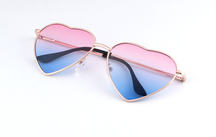 Heart Shaped Sunglasses WOMEN metal Reflective LENES Fashion sun GLASSES MEN Mirror-Dollar Bargains Online Shopping Australia