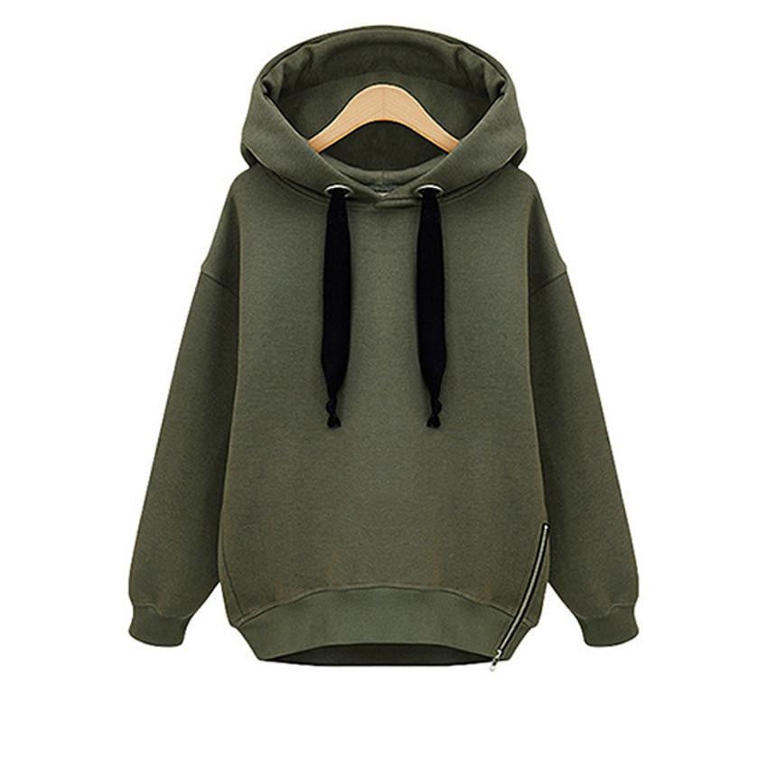 Online discount shop Australia - High Quality New Women Cotton Loose Hooded Jacket Thicken Velvet Long Sleeve Sweatshirt Fashion Style Hoodies M-4XL