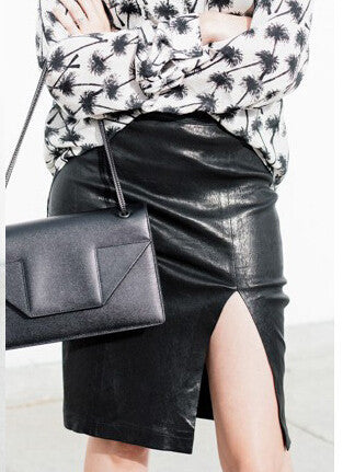 Sexy Women Bodycon Skirt PU Leather Mini Short Skirt Black Clasical Style Design-Dollar Bargains Online Shopping Australia