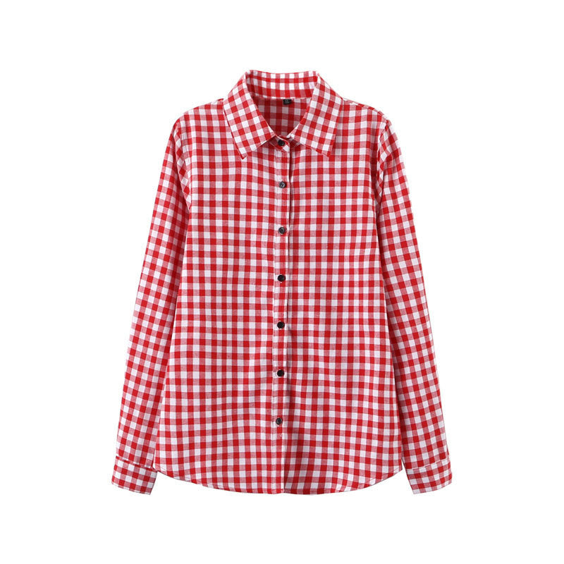 Sexy Autumn Fashion Women Blouses Casual Plaid Cotton Blousas Female Long Shirt Long Sleeve Plus Size Women Clothing BE66-Dollar Bargains Online Shopping Australia