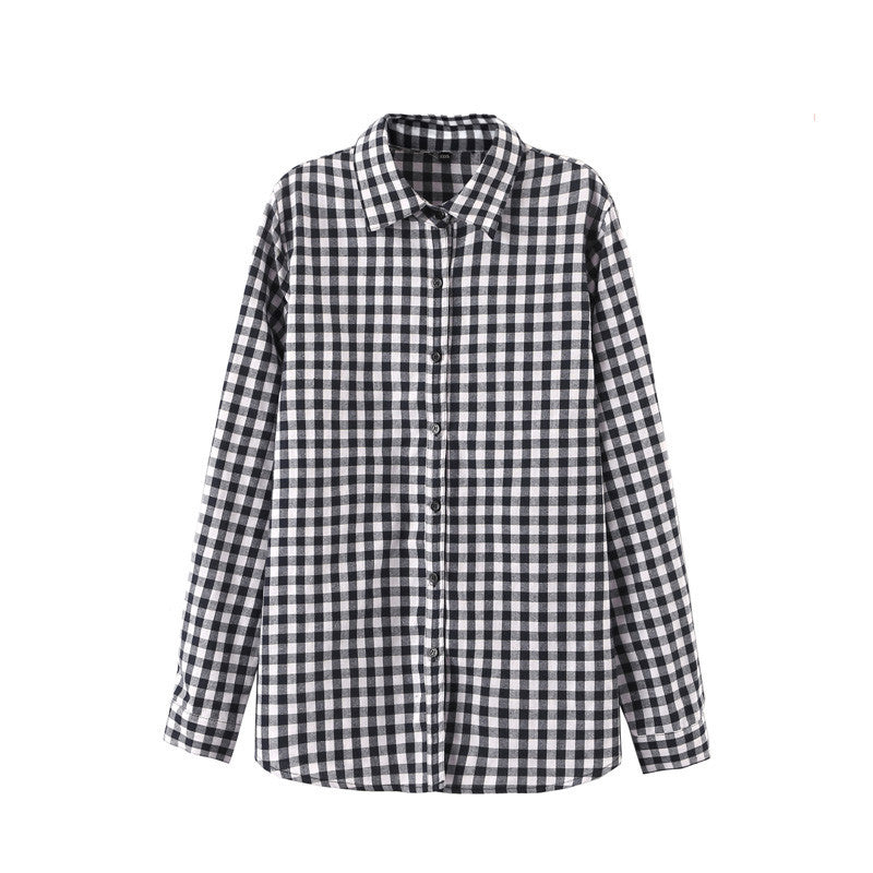 Sexy Autumn Fashion Women Blouses Casual Plaid Cotton Blousas Female Long Shirt Long Sleeve Plus Size Women Clothing BE66-Dollar Bargains Online Shopping Australia