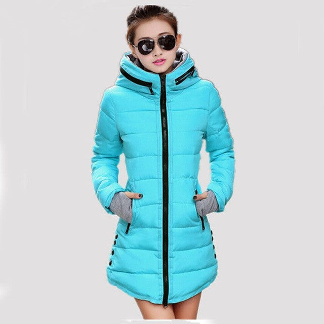 Women's Winter Jacket Medium-long Down Cotton Female Parkas Plus Size Winter Coat Women Slim Ladies Jackets And Coats-Dollar Bargains Online Shopping Australia