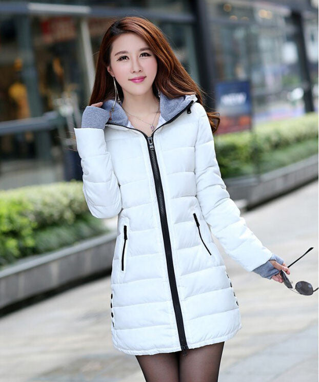 Women's Winter Jacket Medium-long Down Cotton Female Parkas Plus Size Winter Coat Women Slim Ladies Jackets And Coats-Dollar Bargains Online Shopping Australia