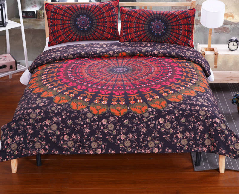 Mandala Bedding Set Concealed Bedspread Duvet Cover 2Pcs or 3Pcs Boho Bedlinen Twin Full Queen King Cal-King-Dollar Bargains Online Shopping Australia