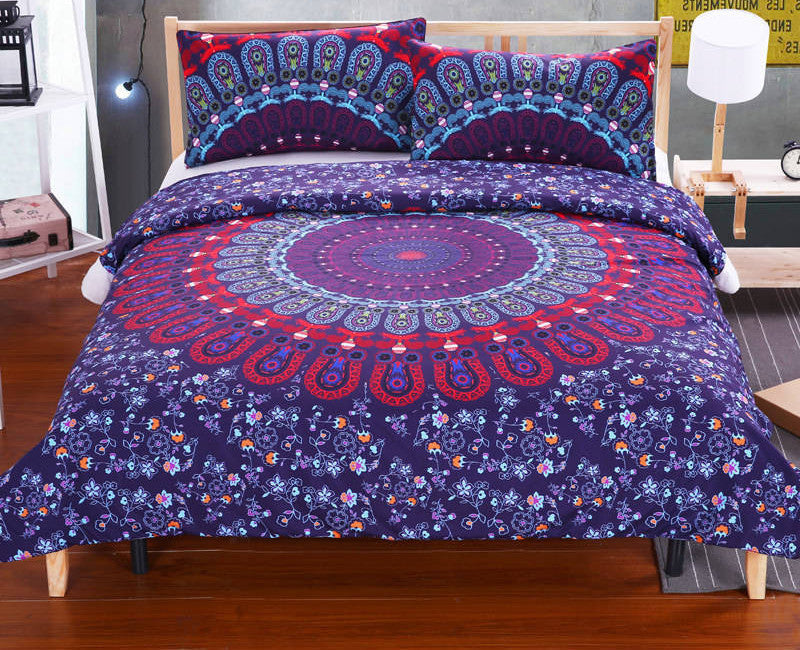 Mandala Bedding Set Concealed Bedspread Duvet Cover 2Pcs or 3Pcs Boho Bedlinen Twin Full Queen King Cal-King-Dollar Bargains Online Shopping Australia