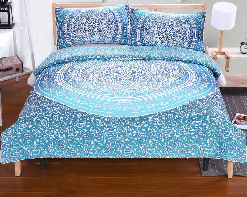 Mandala Bedding Set Concealed Bedspread Duvet Cover 2Pcs or 3Pcs Boho Bedlinen Twin Full Queen King Cal-King-Dollar Bargains Online Shopping Australia