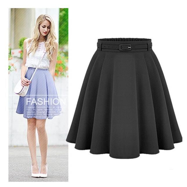 Women's Casual Medium Knee-length Skirts Retro Stylish Female High Waist Ball Gown Skirts Vintage Women Long Skirt