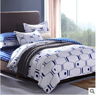 Home Textiles cotton Polyester Black&white Plaid 4pcs bedding sets bed linen bed sheet + duvet cover +Pillowcase,-Dollar Bargains Online Shopping Australia