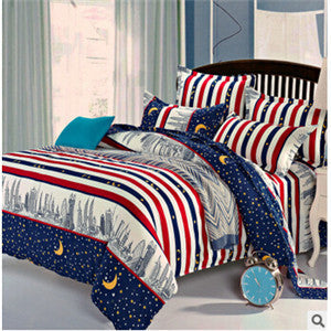 Home Textiles cotton Polyester Black&white Plaid 4pcs bedding sets bed linen bed sheet + duvet cover +Pillowcase,-Dollar Bargains Online Shopping Australia