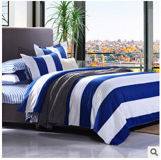 Home Textiles cotton Polyester Black&white Plaid 4pcs bedding sets bed linen bed sheet + duvet cover +Pillowcase,-Dollar Bargains Online Shopping Australia