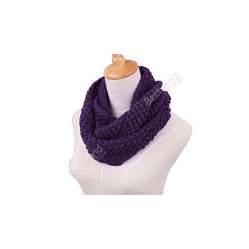 Fashion Women Winter Warm Knitted Neck Circle Wool Cowl Snood Long Scarf Shawl Autum Scarfs Women a2H-Dollar Bargains Online Shopping Australia