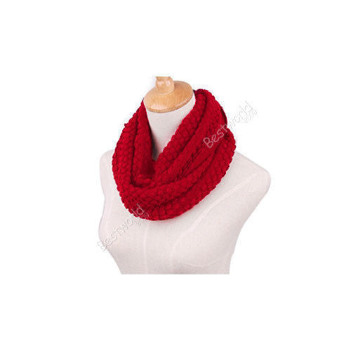 Fashion Women Winter Warm Knitted Neck Circle Wool Cowl Snood Long Scarf Shawl Autum Scarfs Women a2H-Dollar Bargains Online Shopping Australia