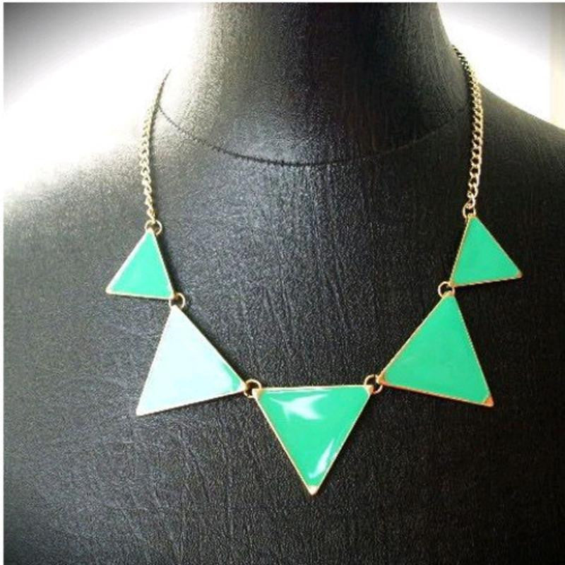 Black geometrical Triangle Necklace Fashion choker necklace Jewelry for women vintage accessories-Dollar Bargains Online Shopping Australia