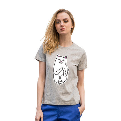 Summer Pocket Harajuku Cat Lovers Women Top Short-sleeve T shirt Sweet Style Black/White/Grey Plus Size-Dollar Bargains Online Shopping Australia