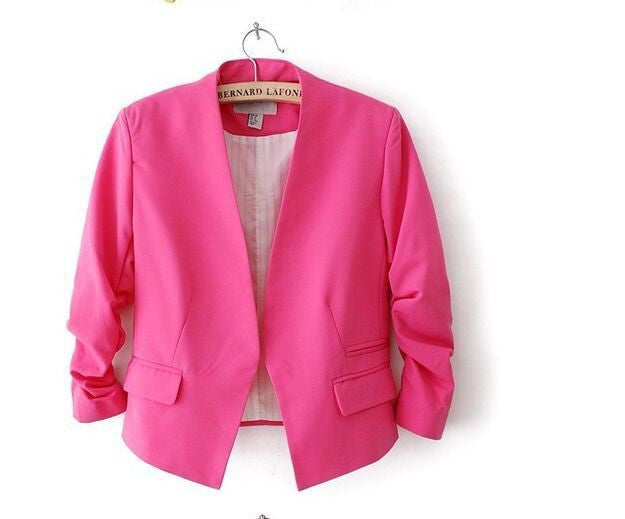 Fashion Basic Jacket Blazer Women Suit Cardigan Puff Sleeve Ladies Autumn Plus Size Brand Coats Casual blaser blazer female-Dollar Bargains Online Shopping Australia