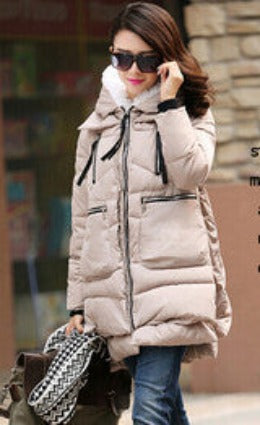 Women parka thick wadded jacket female winter jacket women outerwear slim jackets medium-long down cotton parkas red coats-Dollar Bargains Online Shopping Australia