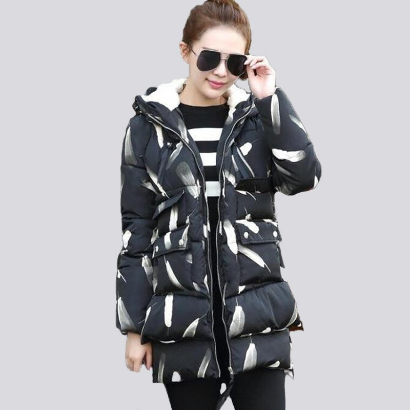 Women parka thick wadded jacket female winter jacket women outerwear slim jackets medium-long down cotton parkas red coats-Dollar Bargains Online Shopping Australia