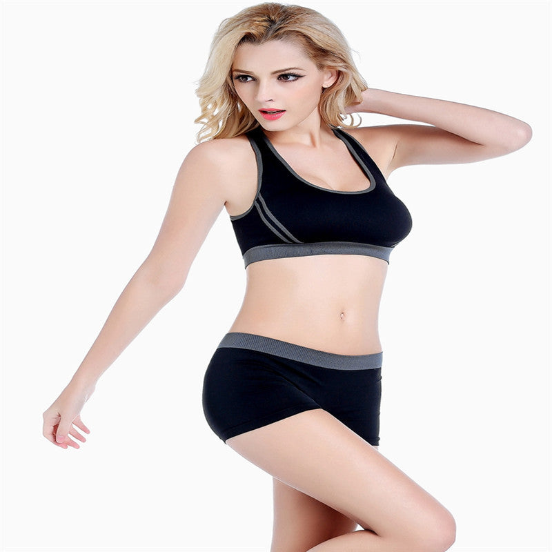 1 Set For Women Underwear Breathable Bra Fashion Seamless Padded Casual Brassiere Set, Bra + Shorts 1 Set-Dollar Bargains Online Shopping Australia